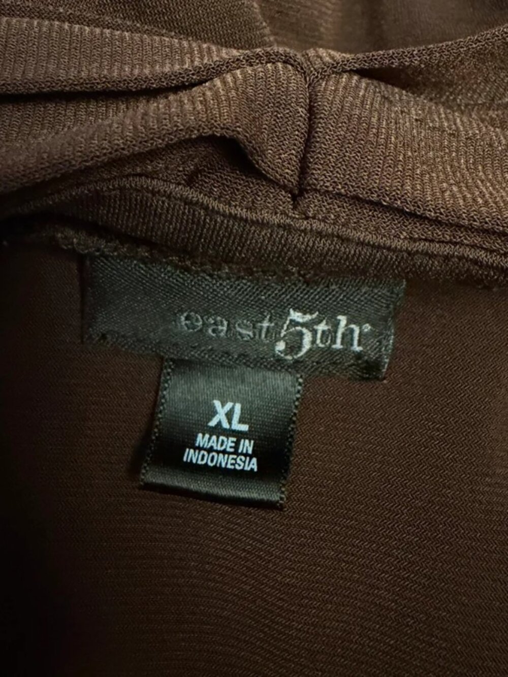 East 5th Brown Sleeveless Tunic Top - Picture 4 of 4